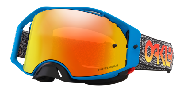 Oakley Airbrake MX Goggles Blue Crackle Strap/Prizm MX Torch Iridium Lenses OO7046-E3