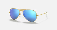 Ray-Ban Aviator Flash Lenses Matte Gold Frame/Blue Lens RB3025 112/4L 58