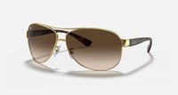 Ray-Ban RB3386 Polished Gold Frame/Brown Gradient Dark Brown Lens RB3386 001/13 63