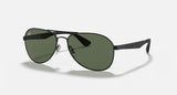 Ray-Ban RB3549 Matte Black Frame/Green Lens RB3549 006/71 61