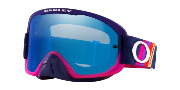 Oakley O-Frame 2.0 PRO MTB Troy Lee Designs Series Goggles Navy Stripes Strap/Black Ice Iridium Lenses OO7117-16