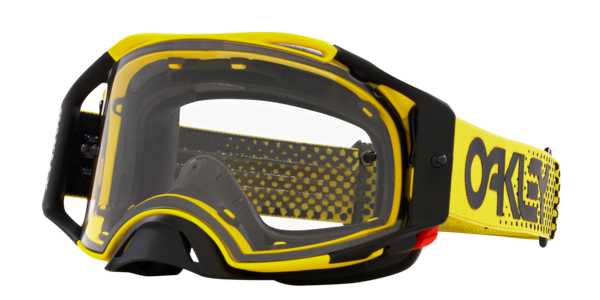 Oakley Airbrake MX Goggles Moto Yellow Strap/Clear Lenses OO7046-E2