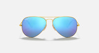 Ray-Ban Aviator Flash Lenses Matte Gold Frame/Blue Lens RB3025 112/4L 58