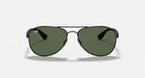 Ray-Ban RB3549 Matte Black Frame/Green Lens RB3549 006/71 61