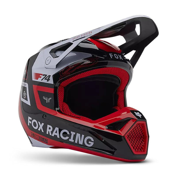 FOX Racing V1 Race Spec Off-Road Helmet Fluorescent Red 33000-110