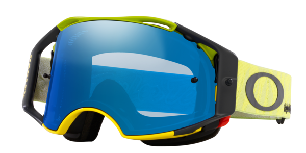 Oakley Airbrake MTB Troy Lee Designs Series Goggles Revel Yellow Strap/Black Ice Iridium Lenses OO7107-19